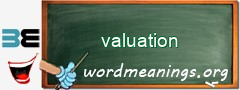 WordMeaning blackboard for valuation